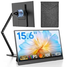Omiodo 15.6" Portable Monitor, FHD 1080P IPS Travel Monitor for Laptop, BLACK