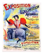 Vintage Paris Exposition Wandbild Poster 1895 Premium Qualität