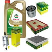 Inspektionskit Filter Castrol 5L ÖL 5W30 FüR Vw Polo 6R 6C 1.2 Tsi 16V 1.4