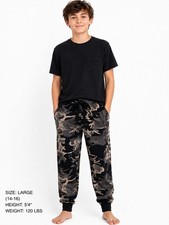 Polo by Ralph Lauren Boys Black and Brown Camo Jogger Pants Size L 14-16