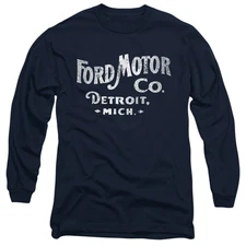 Ford Motor Co Mens Long Sleeve Shirt Navy Officially Licensed