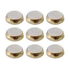 9 x Zinc Alloy Gold Plated Trumpets Finger Buttons Replacement White Shell