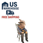 4 Ft. 5" Sitting Animated Scarecrow Prop Halloween Decoration