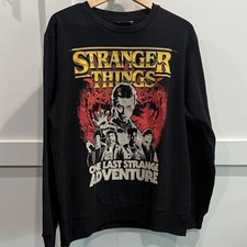 Stranger Things - Black Crew Neck Sweatshirt - sz Large