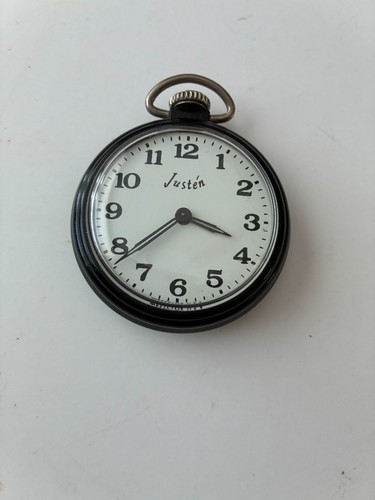 Rare Vintage Westclox Justén Windup Pocket Watch with luminus hands