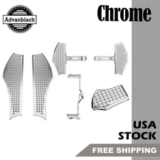 Driver Passenger Footboards Front Rear Foot Pegs Shift Lever CNC Brake Pedal