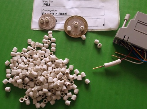 Ceramic Porcelain Insulating Beads size 3 Insulator x 50pcs trade price or Offer