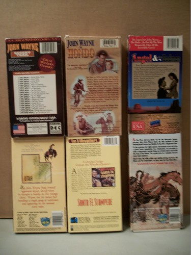 John Wayne VHS Western Movies Set of 6 Used - Picture 2 of 3
