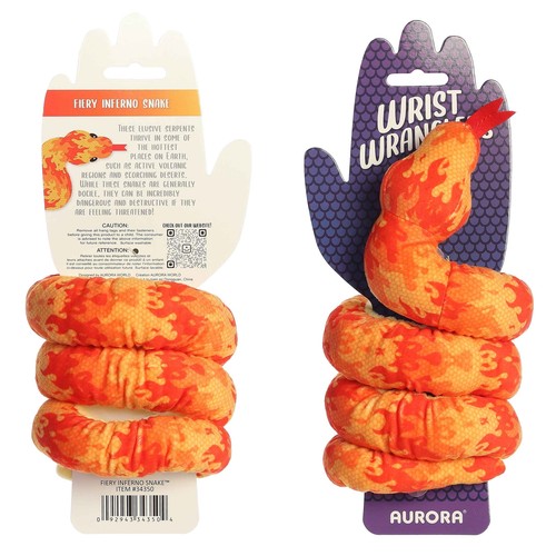 Aurora - Snake - Wrist Wranglers - Fiery Inferno Snake Playful Stuffed Animal - Picture 7 of 7