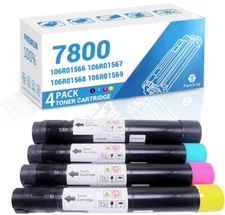 Phaser 7800 Toner Cartridge, Extra High Yield, ( 4-Color Set, 106R01566 106R0156