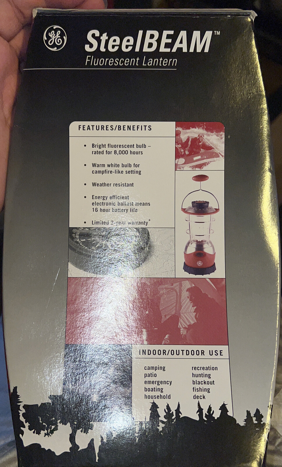 GE SteelBeam Flourescent Camping Recreation Light Lantern New in Box Unused!!!! eBay