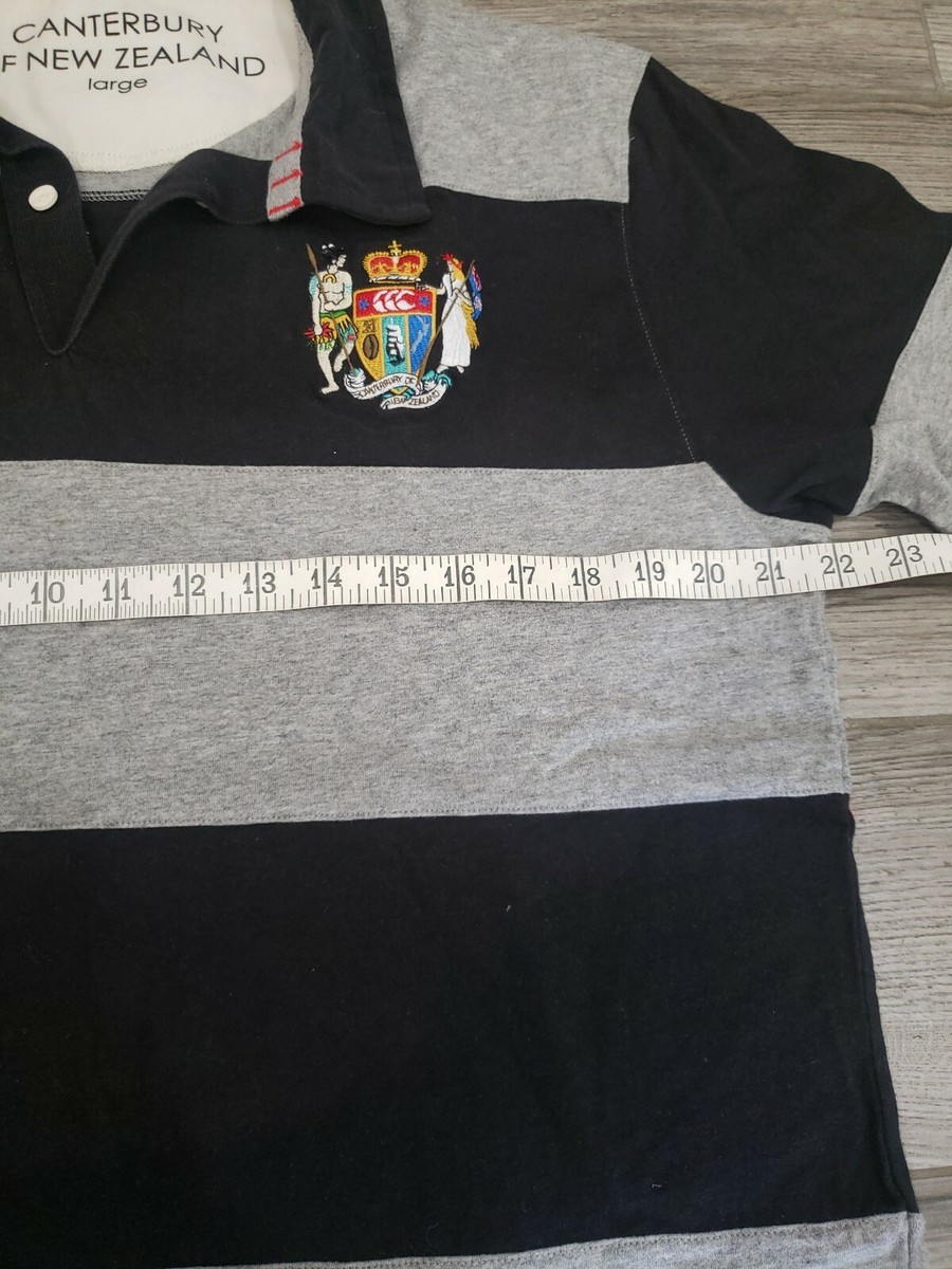 Canterbury Of New Zealand Rugby Striped Mens Large Polo Played In