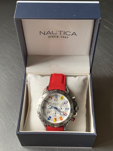 NAUTICA Chronograph 100M al quarzo - cassa 49mm - full set - nuovo con etichette - Foto 4 di 11