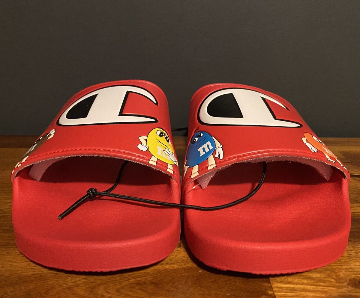 Champion x M&Ms Red Slides Sz 12 | eBay