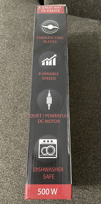 BROOKSTONE MULTIFUNCTIONAL ELECTRIC 8 SPEED 500W IMMERSION BLENDER  