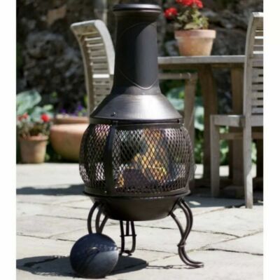 La Hacienda Tuscan Steel Chimenea - Gartenheizung Feuerstelle - schnell und kostenlos  