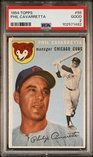 1954 TOPPS 55 PHIL CAVARRETTA PSA 2