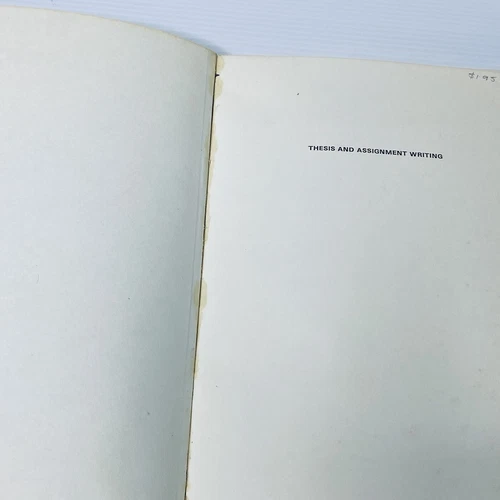 Thesis and Assignment Writing by Anderson Durston and Poole Guidance Paperback - Picture 7 of 18