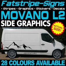 to fit VAUXHALL MOVANO L2 MWB GRAPHICS STICKERS STRIPES DECALS CAMPER VAN