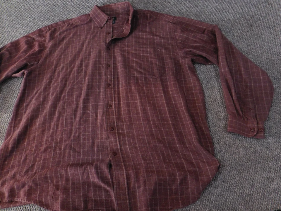 Camisa Izod Hombre XLT Cuadros Púrpura Botón Alto Clásico Jeans Elásticos Foto 2 de 4