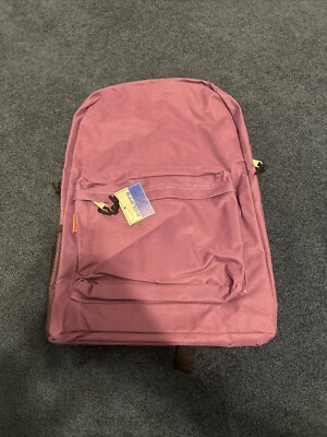 K-Cliffs Basic Emergency Backpack Classic Simple School Book Daypack Purple