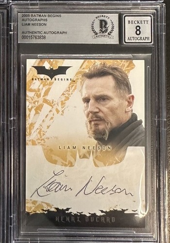2005 Topps Batman Begins Liam Neeson as Henri Ducard Autograph Signed