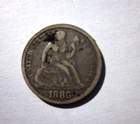 1886 SEATED LIBERTY DIME 10C PHILADELPHIA MINT NICE COLLECTOR FULL LIBERTY COIN