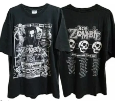 2002 Rob Zombie Demon Speeding Tour Reprint black T shirt classic