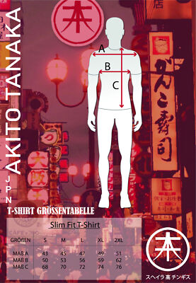 Akito Tanaka Herren T-Shirt | Print | Baumwolle | Slim | Gladiator Legendary