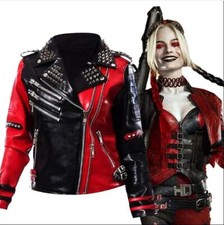 Harley Quinn Heartless Asylum Studded Biker B...