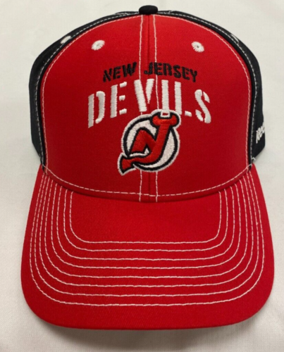 NHL New Jersey Devils Structured Adjustable Hat By Reebok - Osfa - New - Picture 1 of 2