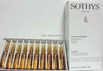 Sothys Intenive Purifying Serum 2ml x 20 Amp Oily Skin (0.06oz) Fresh New#ibea