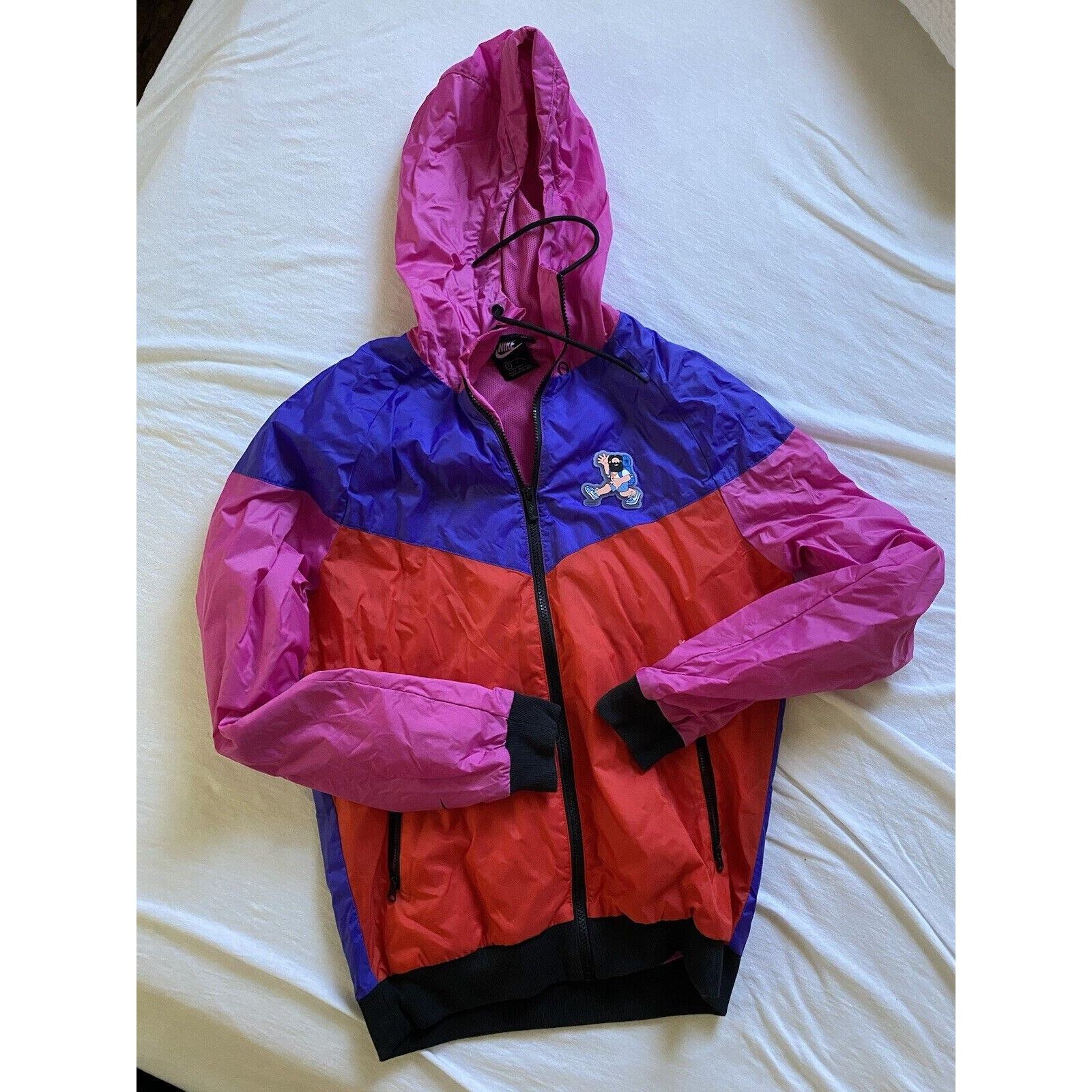 Nike Jacket Mens S Purple Blue Red Sportswear Heritage Windrunner Windbreaker