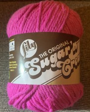 Sugar 'n Cream Lily Cotton Worsted Yarn Hot Pink  1  2.5 Oz Skein