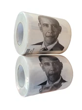 Big Mouth Toys Funny Toilet Paper Novelty Gift President Barack Obama 2 Rolls
