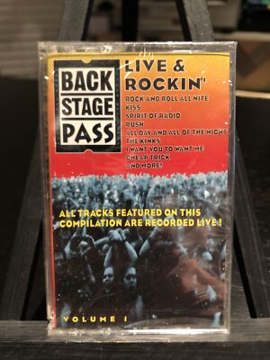 Backstage Pass Live And Rockin Volume 1 (Cassette 1993) NEW SEALED LIVE HTF NM