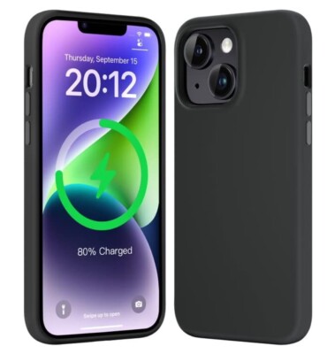 Mkeke Silicone Magnetic Case For Apple iPhone 13/14 6.1'' -BLACK-