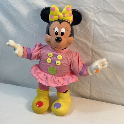 Vintage Minnie Mouse Musical Notes Doll Toy Disney 1990 Mattel