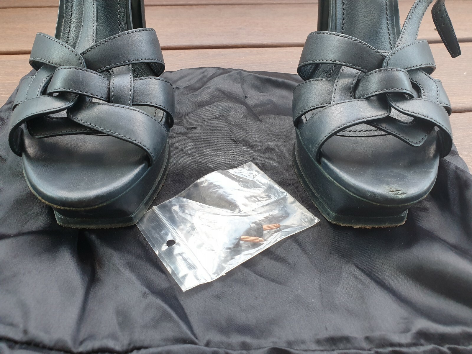 SAINT LAURENT Scarpe YSL Tribute blu navy taglia 8 5 41 5 usate con scatola e sacchetto antipolvere