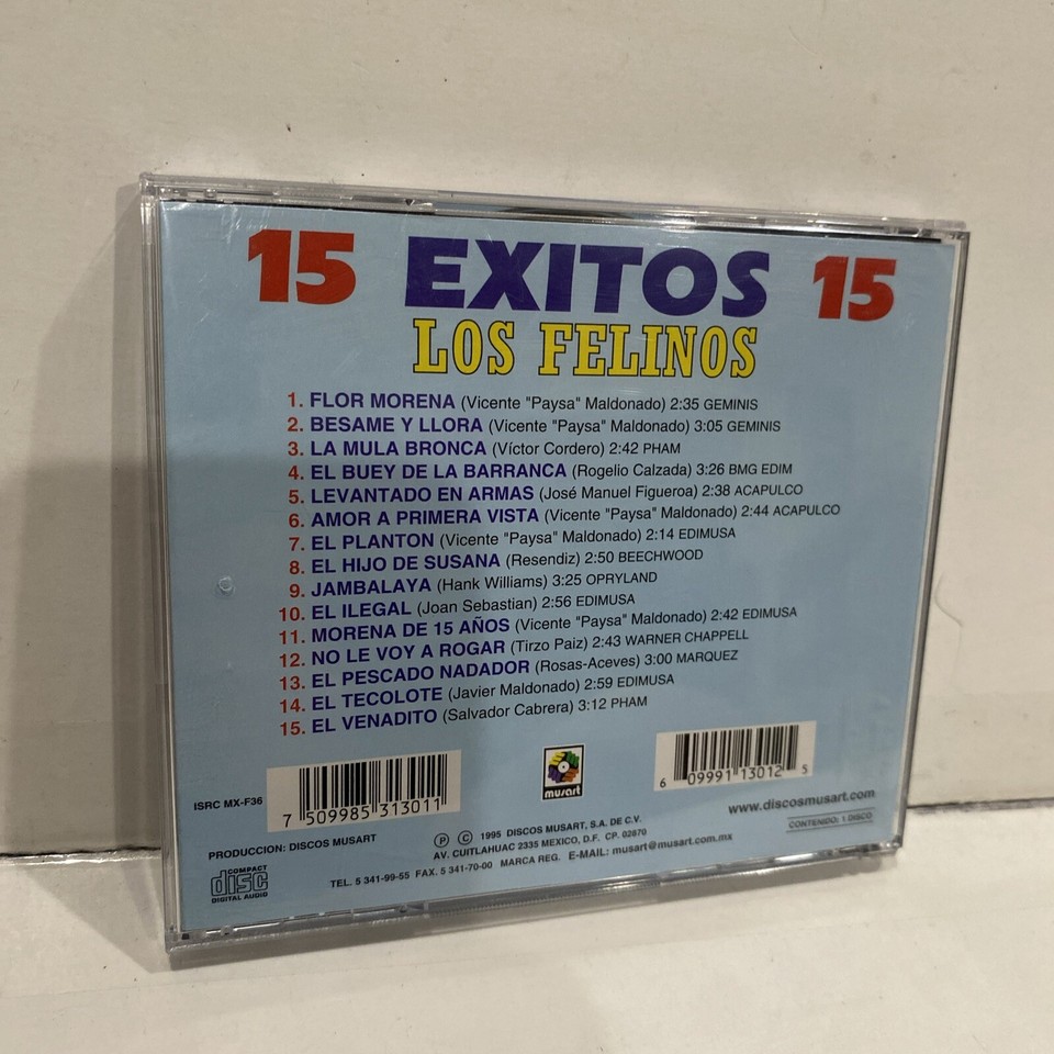 LOS FELINOS 15 EXITOS. Very Rare. La Mula Bronca. Jambalaya. El Ilegal