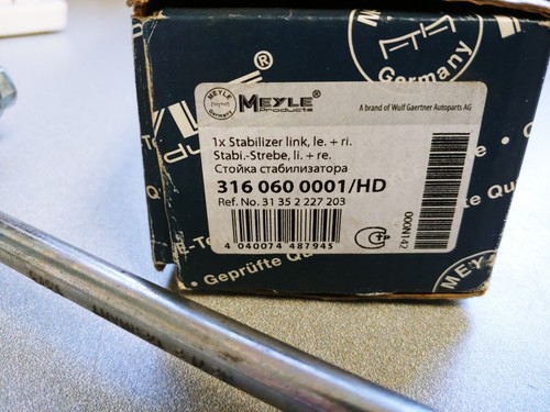 PAR DE ESLABONES ABATIBLES NUEVOS GENUINOS MEYLE BMW M3 Z3 COMO SE MUESTRA - Imagen 2 de 9