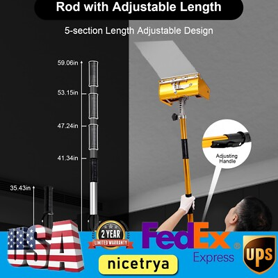 #ad 10quot; Drywall Taping Tools Flat Finishing Box Set w Extendable Handle $137.76