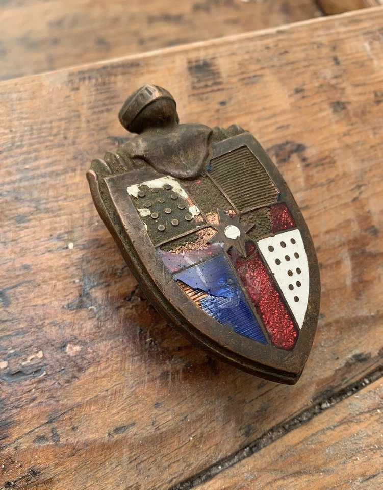 1949 LINCOLN COSMOPOLITAN HOOD SHIELD EMBLEM - Image 3 of 4