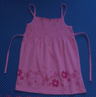 Girls strap sundress with shirring