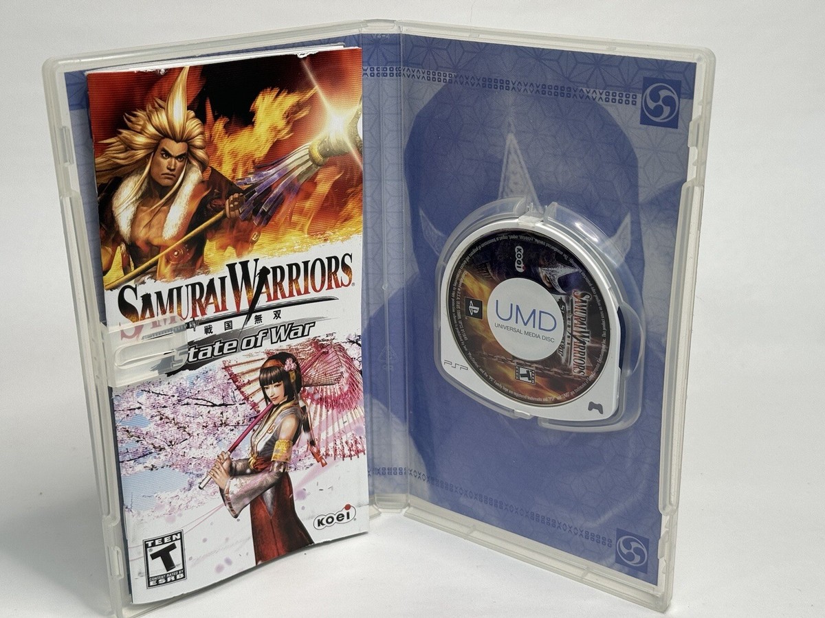Jeu PSP Samurai Warriors State Of War - Version PAL Française Complète (boîte, Notice, UMD) - Bon état