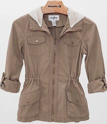 Daytrip Canvas Jacket With Detachable Hood Small Buckle BKE Urban Outfitters
