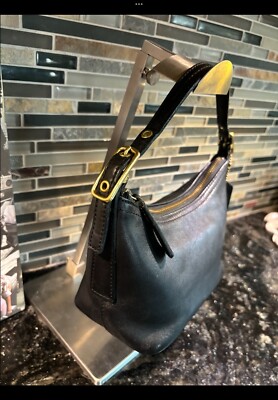 Coach Vintage Legacy West Demi Pouch Hobo Baguette Swing Bag Black