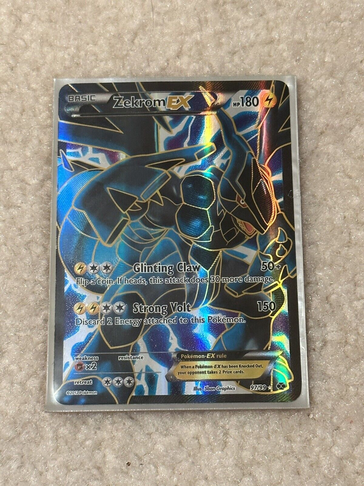 Zekrom EX Full Art (ULTRA RARE) 97/99 Pokemon Black White Next Destinies 