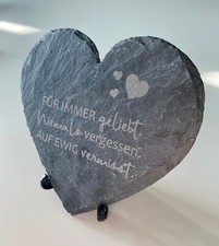 Halterung Aufsteller Ständer für Schieferherzen Schiefer Grabschmuck Teller