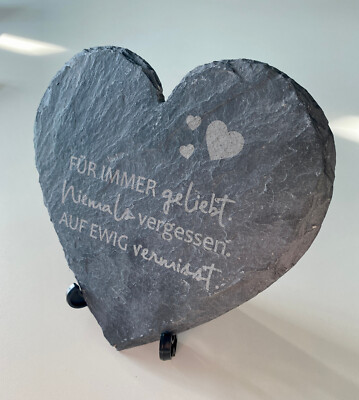 Halterung Aufsteller Ständer für Schieferherzen Schiefer Grabschmuck Teller